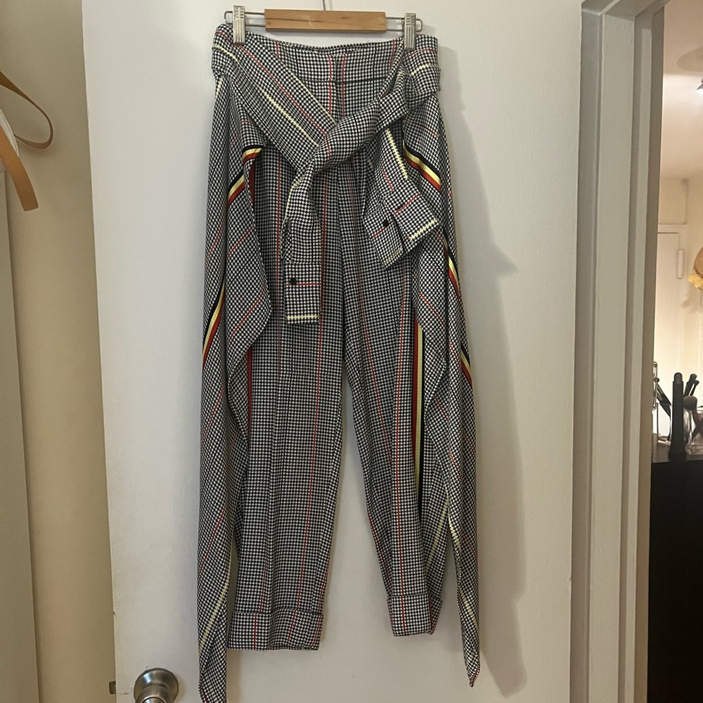 Hellessy Houndstooth Print Straight Leg Pants Size: XS | US 0